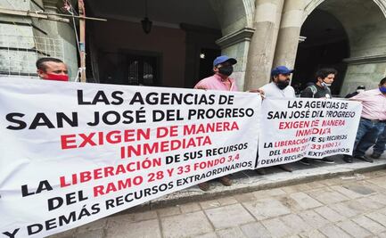 Exigen agencias de San José del Progreso entrega de recursos; amagan con bloqueos