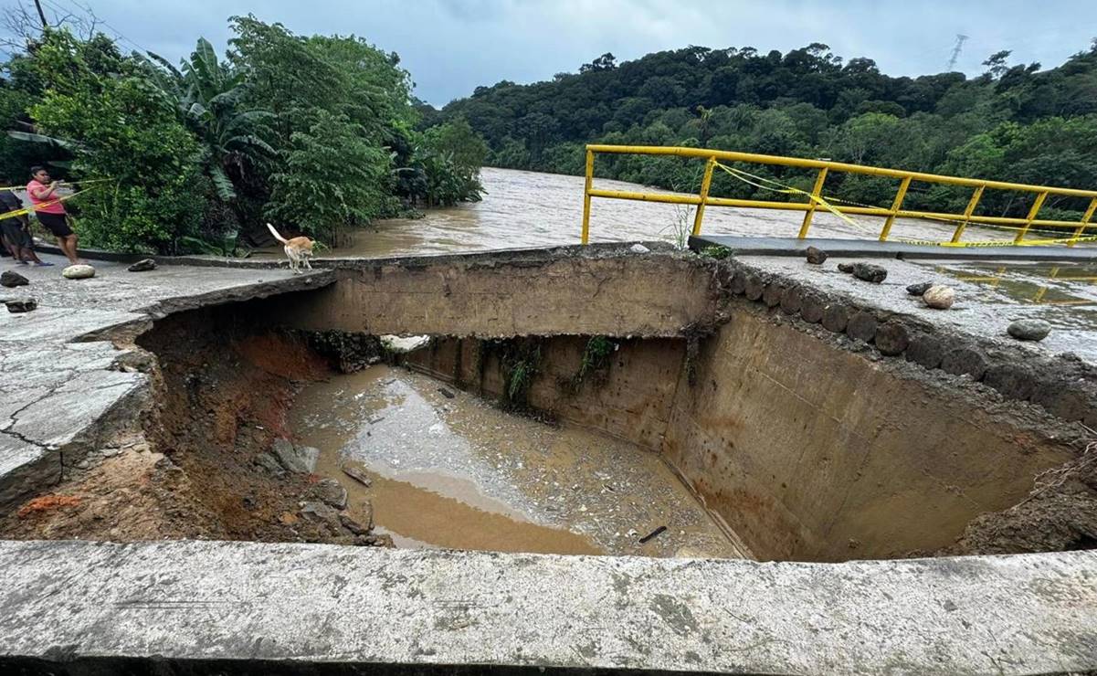 Colapsa por lluvias puente en Jalapa de Díaz; deja 5 pueblos indígenas de Oaxaca incomunicados