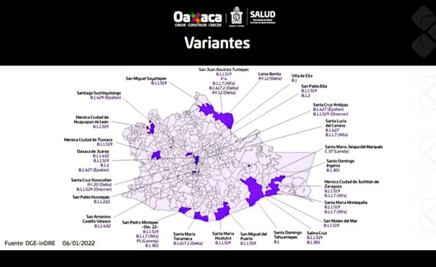 Suben a 11 los casos de la variante ómicron de Covid-19 en Oaxaca; hay 626 contagios activos