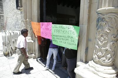 Con protesta, colonos exigen obras a edil de Oaxaca de Juárez