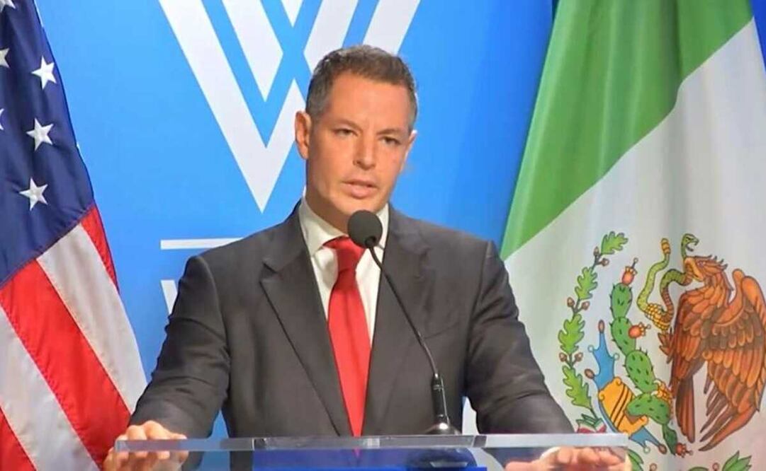 Presenta Murat estrategias de disminución de la pobreza en Oaxaca en el Wilson Center de Estados Unidos. Foto: Gobierno de Oaxaca