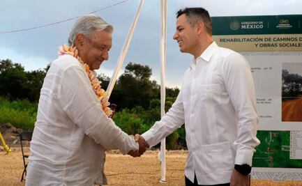 Supervisan Murat y AMLO obra de autopista Oaxaca-Puerto Escondido; avance, de 72.96%