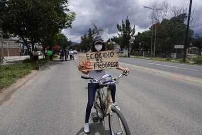 Con el lema “No al ecocidio en Símbolos Patrios”, convocan a rodada para protestar contra derribo de árboles en Oaxaca