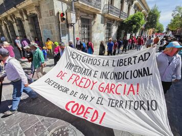 Exigen 175 organizaciones liberación de vocero de Codedi; marcha Sección 22 en apoyo