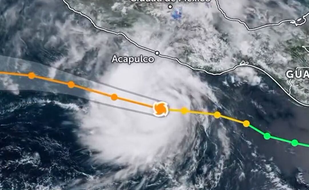 Huracán Bonnie sube a categoría 2; ocasionará lluvias intensas y oleaje elevado en Oaxaca. Captura de pantalla