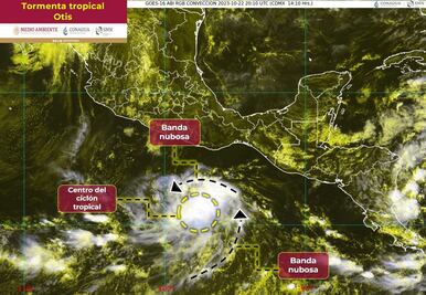 Se forma tormenta tropical Otis frente a costas de Oaxaca; advierten fuertes lluvias en tres regiones