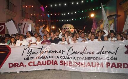 Con calenda, celebran en Oaxaca triunfo de Claudia Sheinbaum, virtual candidata de Morena a la Presidencia