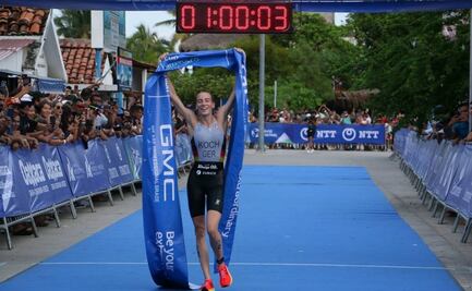 Triunfan deportistas de Alemania y España en la Copa Mundial de Triatlón en Huatulco, Oaxaca