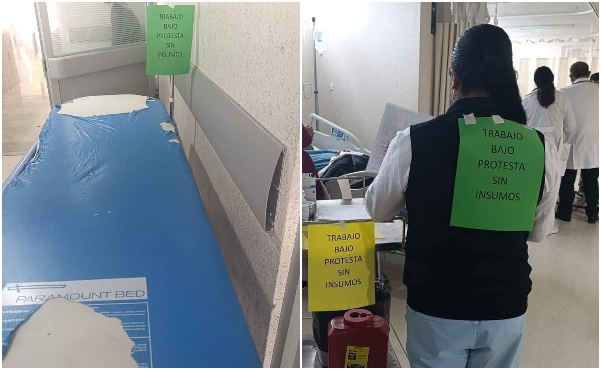 Trabajadores del ISSSTE en Oaxaca denuncian, ahora con mensajes en la espalda, falta de insumos y medicamentos