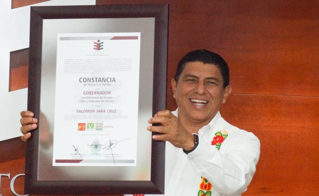Salomón Jara, gobernador electo, se declara "listo para comenzar la Transformación en Oaxaca". Foto: Edwin Hernández