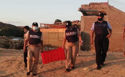 Niños y personal de la Marina nacional liberan 134 crías de tortugas en Salina Cruz
