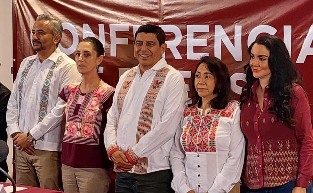 “Detención de Murillo Karam demuestra que Ayotzinapa fue un crimen de Estado", asegura Sheinbaum desde Oaxaca. Foto: Christian Jiménez