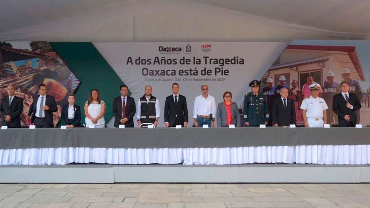 A dos años, gobierno de Oaxaca recuerda a las víctimas del terremoto