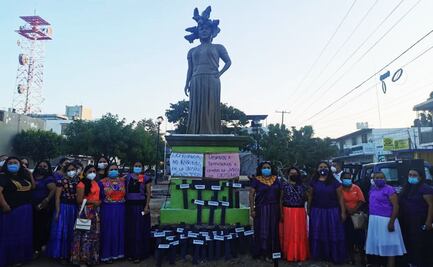 Se manifiestan zapotecas del Istmo contra la violencia hacia las mujeres