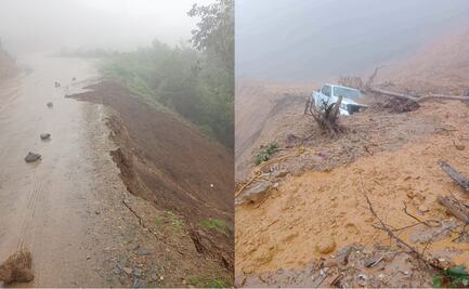 Lluvias intensas por el frente frío 2 causan cortes de luz y derrumbes en carreteras de pueblos de Oaxaca 