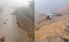 Lluvias intensas por el frente frío 2 causan cortes de luz y derrumbes en carreteras de pueblos de Oaxaca