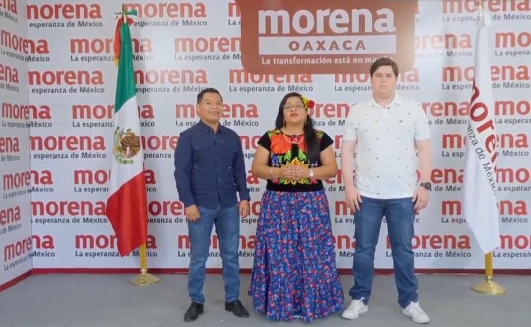 Comerciantes de Matías Romero, Oaxaca, abuchean a candidata a presidenta municipal por Morena. Foto: Especial