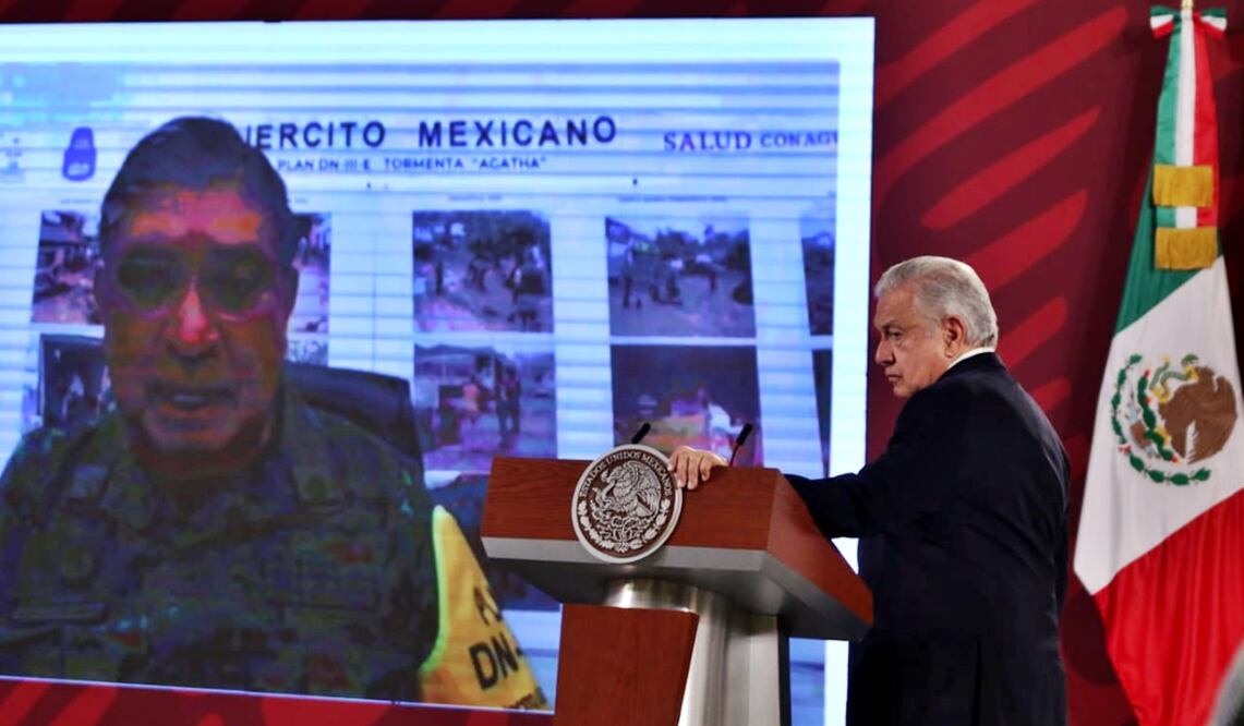 Sedena reforzará búsqueda de personas con binomios caninos en Oaxaca tras paso de Agatha