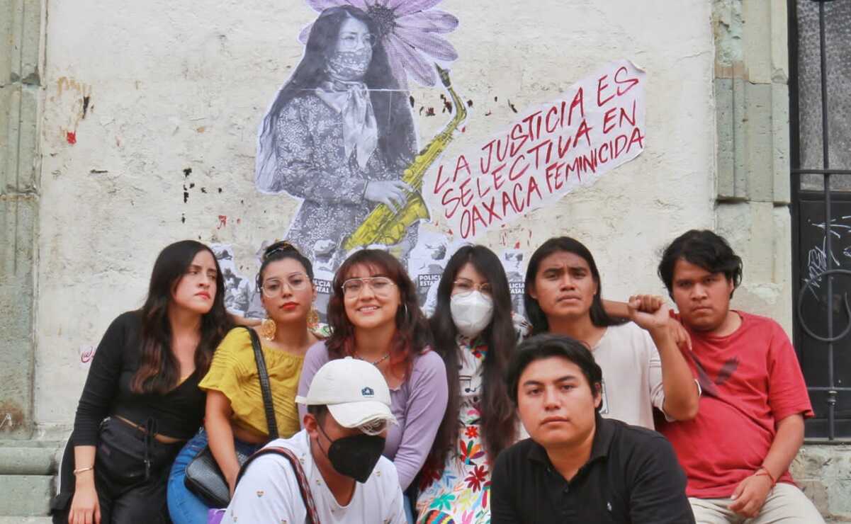 Arte y protesta: reclaman colectivos espacio público para denunciar la violencia contra mujeres en Oaxaca. Foto: Ivonne Rodríguez