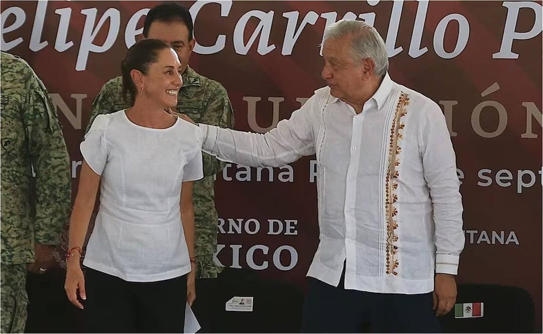 La presidenta Claudia Sheinbaum y el expresidente Andrés Manuel López Obrador. Foto: Berenice Fregoso / Archivo EL UNIVERSAL