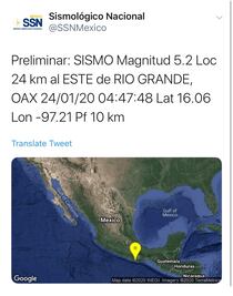 Descartan daños tras nuevo sismo de 5.2 en la Costa de Oaxaca