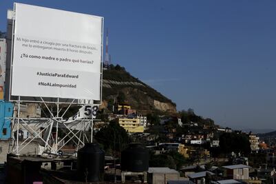 Colocan espectacular a fin de exigir justicia para Edward