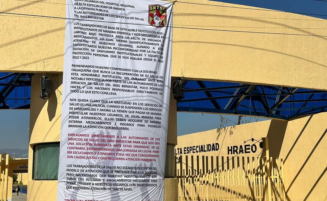 Acusan desabasto tras paso del Hospital de especialidades de Oaxaca al IMSS-Bienestar