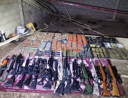 Aseguran armas, drogas y vehículos de grupos criminales en Santiago Niltepec, en el Istmo de Oaxaca