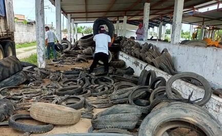 Impulsan reciclaje más de 4 mil neumáticos en Tuxtepec, Oaxaca, para reducir el impacto ambiental