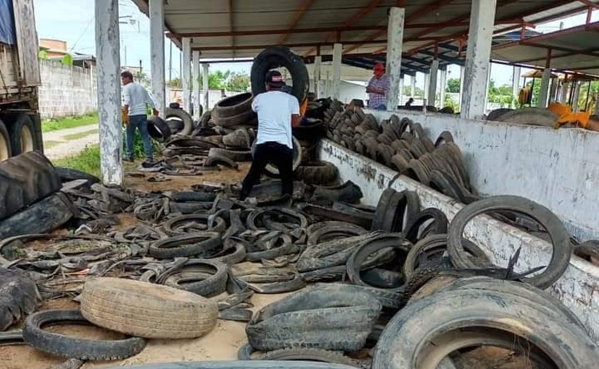Impulsan reciclaje más de 4 mil neumáticos en Tuxtepec, Oaxaca, para reducir el impacto ambiental
