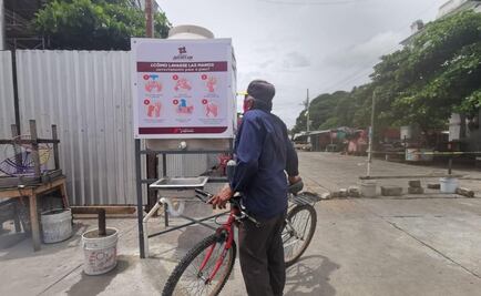 Desarman unidades de lavado de manos contra Covid-19 en Juchitán; se roban hasta jabones