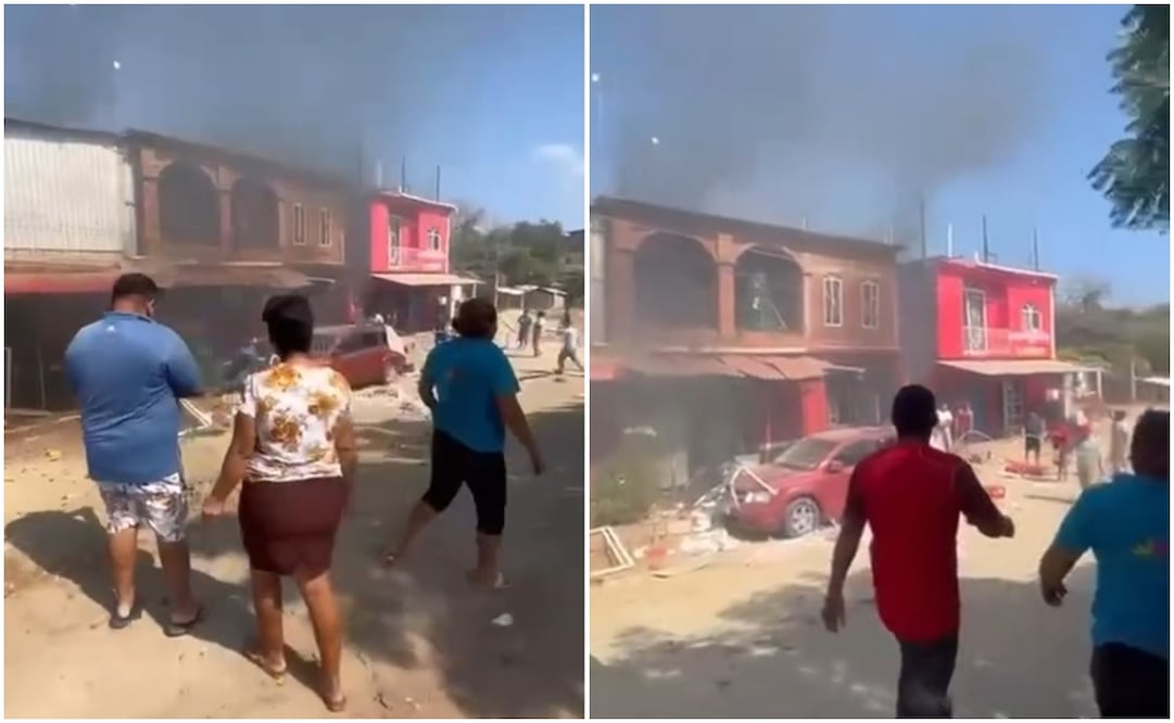 Explosión por pirotecnia en inmueble de Jalapa de Marqués, Oaxaca. Fotos: Capturas de video