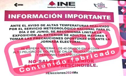 Elecciones 2024: desmiente INE sugerencia de no salir a votar por altas temperaturas