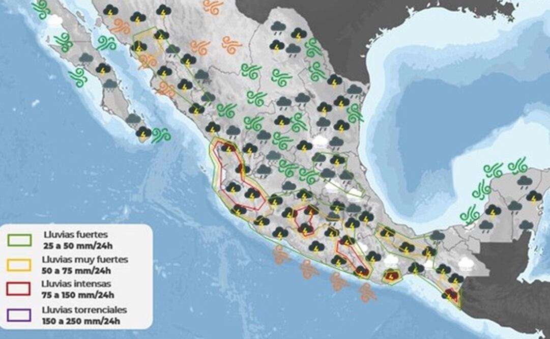 Descartan peligro en Oaxaca por tormenta tropical Estelle; habrá lluvias y oleaje elevado. Foto: CEPCO