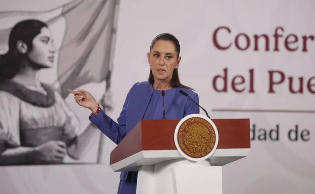 Presidenta Claudia Sheinbaum durante su conferencia de prensa desde Palacio Nacional este miércoles 25 de marzo de 2026. Foto: Carlos Mejía/ EL UNIVERSAL