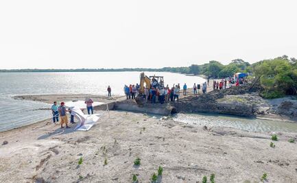 Construyen compuerta en la Laguna Superior de Golfo de Tehuantepec para aumentar la producción pesquera
