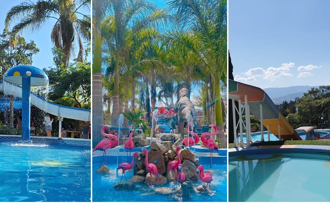 Balnearios en Oaxaca. Foto: Fb@Balneario El Charco De La Ranita/Fb@Balneario los Pinos/Fb@Balneario paraíso de adan