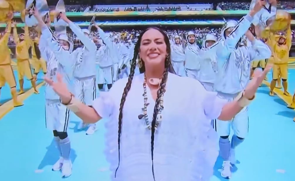 Presentación de Lila Downs durante la apertura del Mundial 2026.