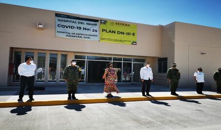 Arranca operaciones hospital de Juchitán que atenderá a pacientes de Covid-19; lo administra Sedena