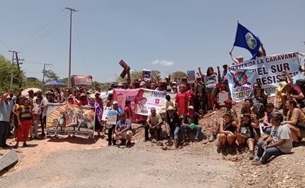 Entre acoso de marinos y grupos criminales, cumple 60 días bloqueo a obras del Transístmico en Oaxaca