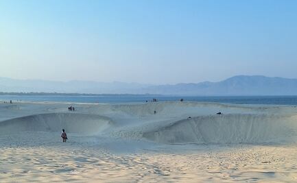 No es el Desierto del Sahara, son las dunas de la playa Chipehua en Oaxaca