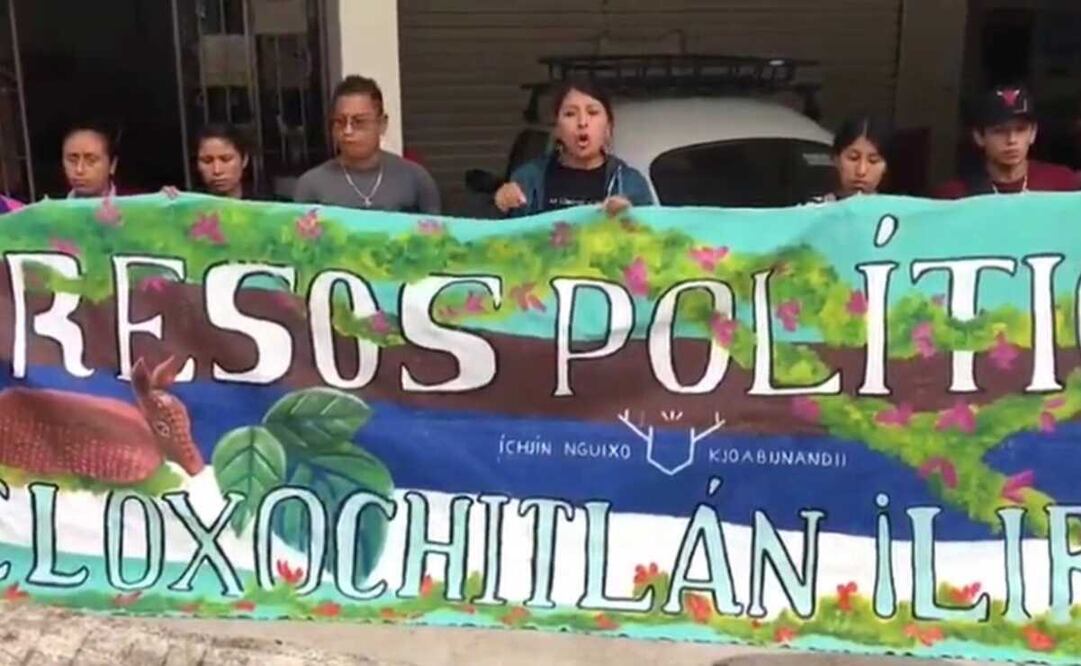 Familias de presos políticos mazatecos acusan informes falsos del presidente del Poder Judicial de Oaxaca. Foto: Captura de video