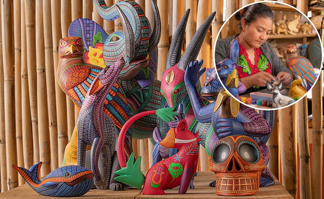 Alebrijes en San Martín Tilcajete. Foto: Gobierno de Oaxaca.