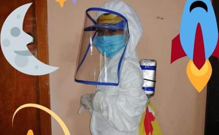 Conoce a Víctor, el pequeño de 4 años que enfrenta la pandemia con un traje de astronauta