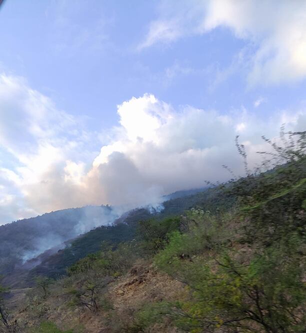 Reportan incendio en Yosoyuxi Copala, en la Mixteca de Oaxaca; pobladores piden auxilio
