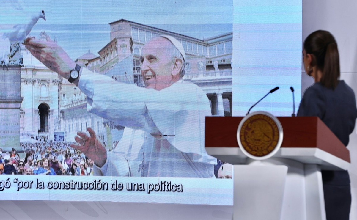 Papa Francisco: Sheinbaum hace un reconocimiento en su mañanera; proyecta video para honrarlo