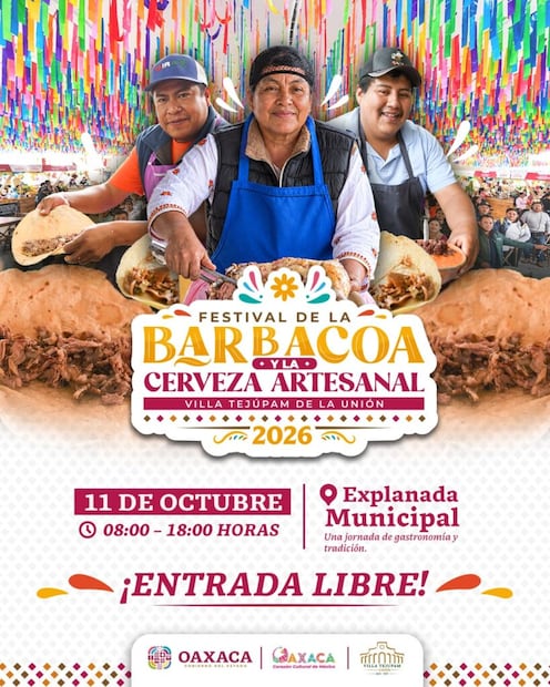 Festival de la Barbacoa y la cerveza artesanal 2026. Foto; Gobierno de Oaxaca.