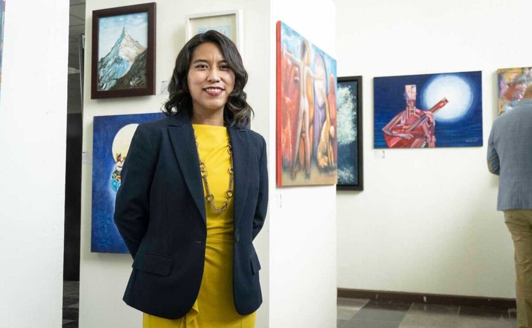Nahiely Bracamontes, artista de Oaxaca para quien la plástica es un "arma" para generar cosas positivas. Fotos: Mario A. Martínez