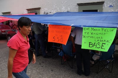 Va sindicato de Salud por tercera semana de protestas