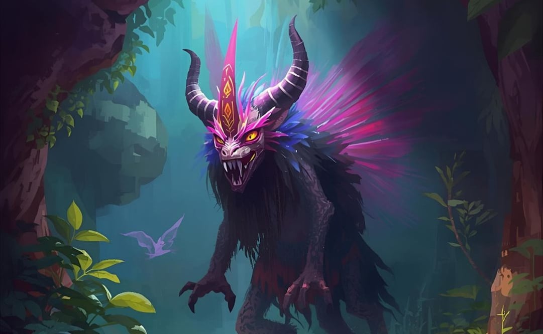 La leyenda del nahual de San Sebastián de las Grutas cobra vida entre montañas, manantiales sagrados y grutas ancestrales de Oaxaca. Foto: Canva IA.